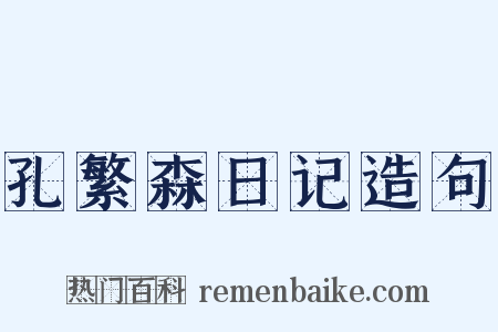 孔繁森日记造句是什么意思的图片